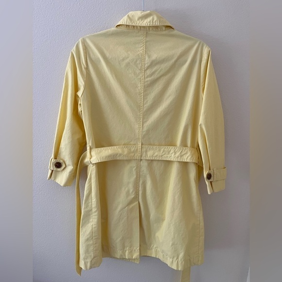 Gap Yellow Button Up Raincoat With Tie Belt Size Small - Picture 4 of 6